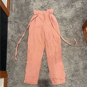 American Eagle Pink and White Striped Women's Pants
